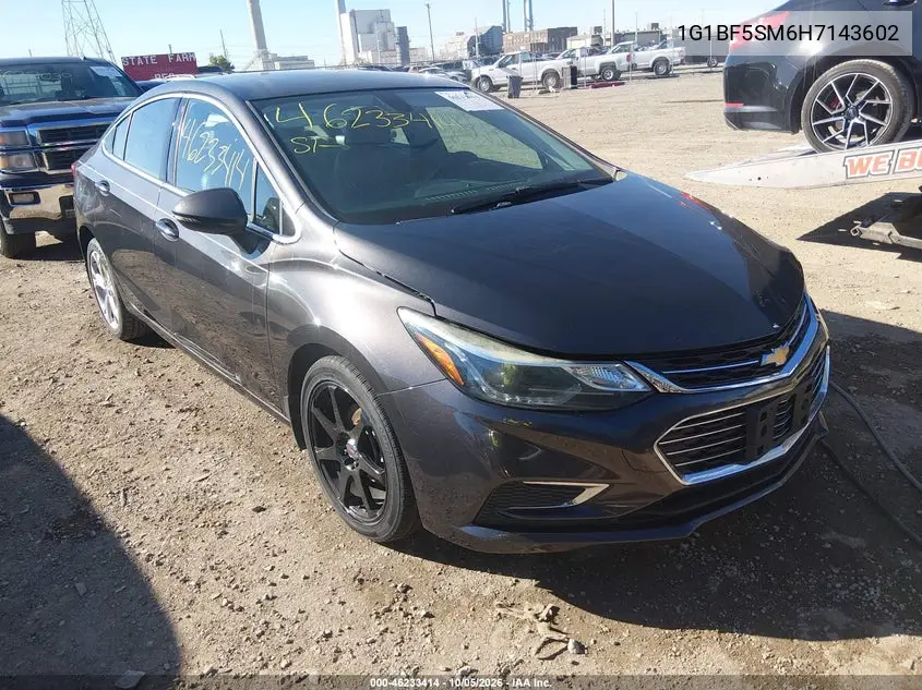 CHEVROLET CRUZE 2017, VIN 1G1BF5SM6H7143602