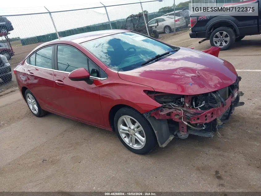 CHEVROLET CRUZE 2017, VIN 1G1BE5SM0H7122375