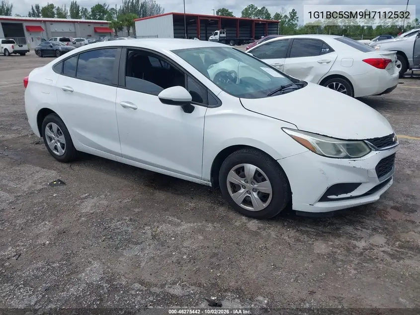 CHEVROLET CRUZE 2017, VIN 1G1BC5SM9H7112532