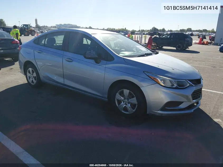 CHEVROLET CRUZE 2017, VIN 1G1BC5SM5H7141414