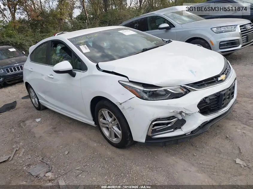 CHEVROLET CRUZE 2017, VIN 3G1BE6SM3H5511874