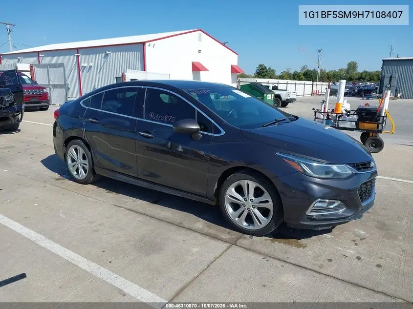 CHEVROLET CRUZE 2017, VIN 1G1BF5SM9H7108407
