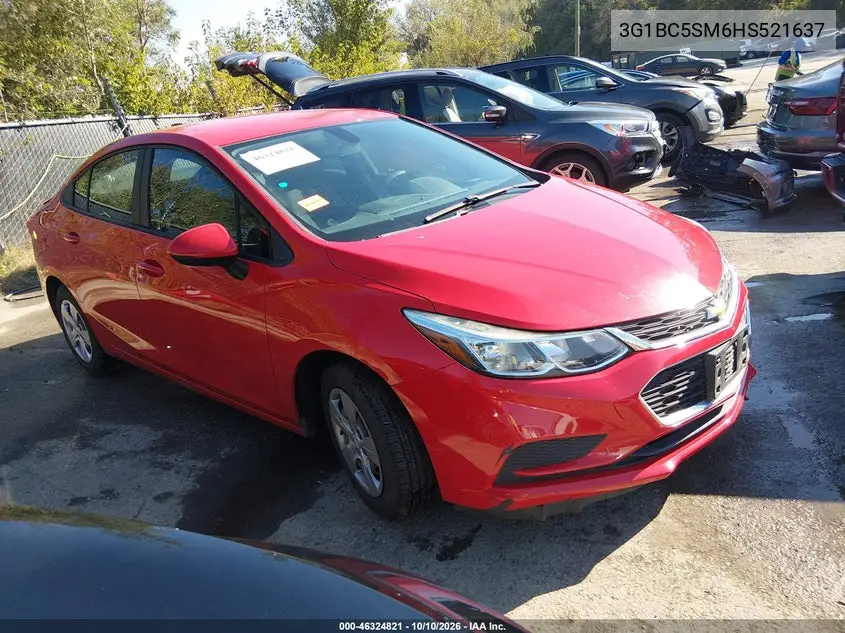 CHEVROLET CRUZE 2017, VIN 3G1BC5SM6HS521637