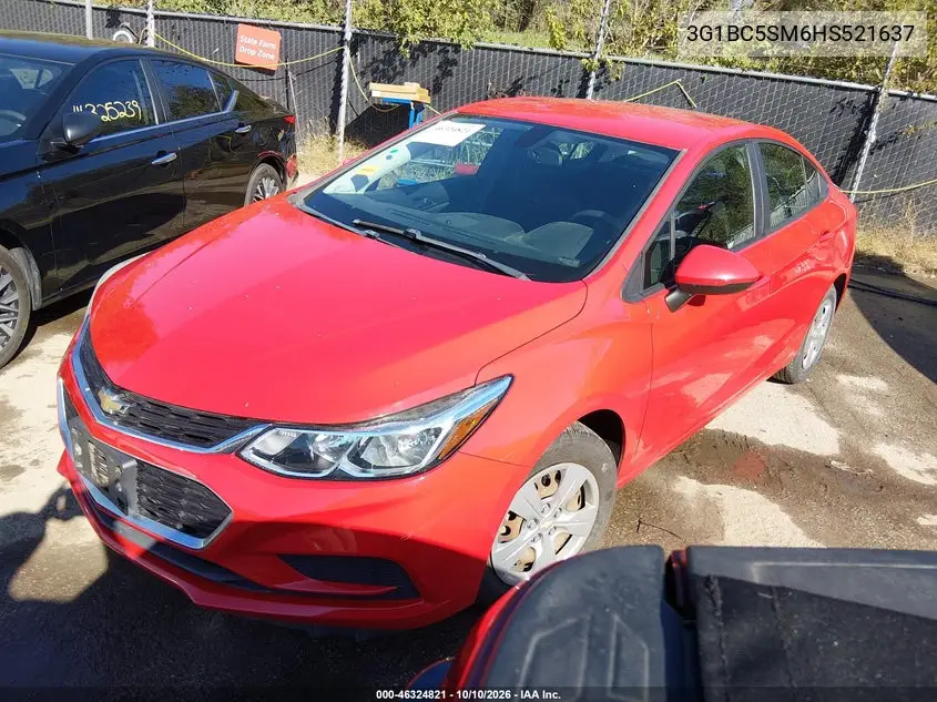 2017 CHEVROLET CRUZE VIN 3G1BC5SM6HS521637 — фото 2