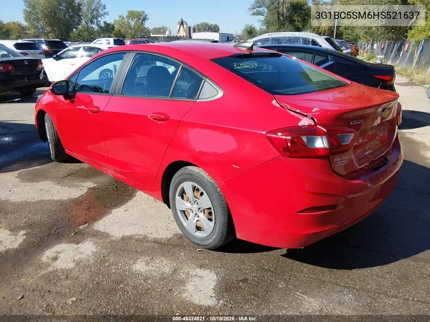 2017 CHEVROLET CRUZE VIN 3G1BC5SM6HS521637 — фото 3