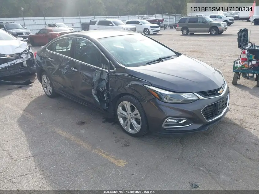 CHEVROLET CRUZE 2017, VIN 1G1BF5SM1H7100334