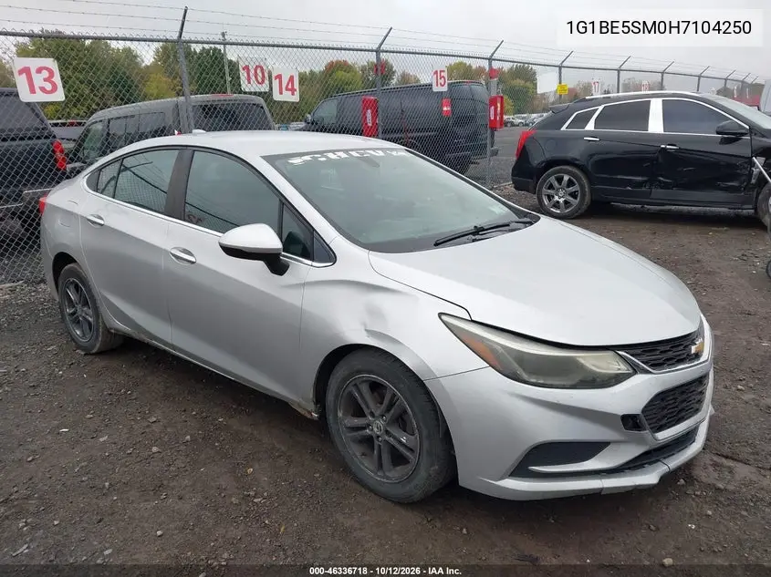 CHEVROLET CRUZE 2017, VIN 1G1BE5SM0H7104250
