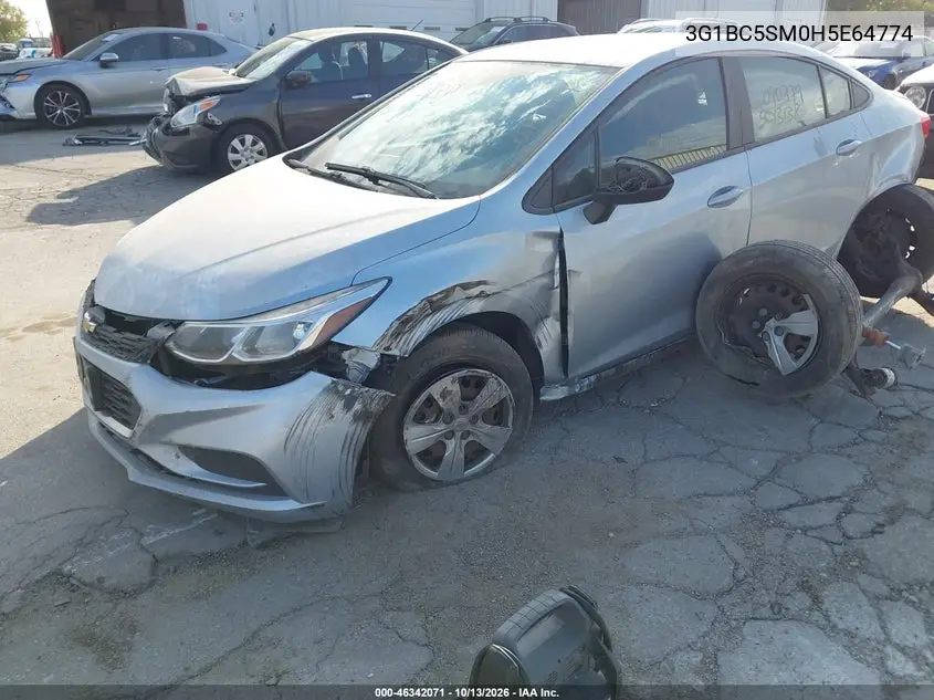 2017 CHEVROLET CRUZE VIN 3G1BC5SM0HS564774 — фото 2