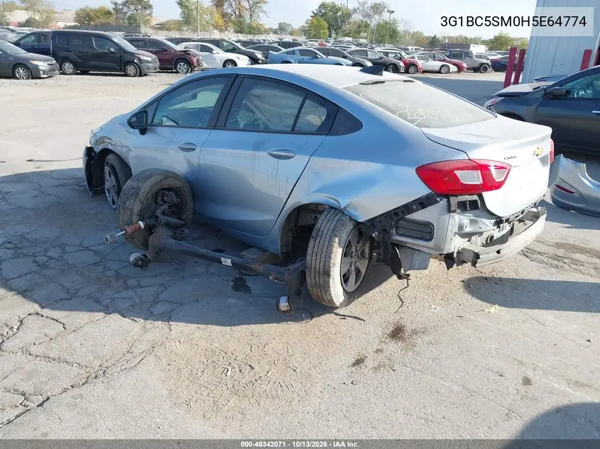 2017 CHEVROLET CRUZE VIN 3G1BC5SM0HS564774 — фото 3
