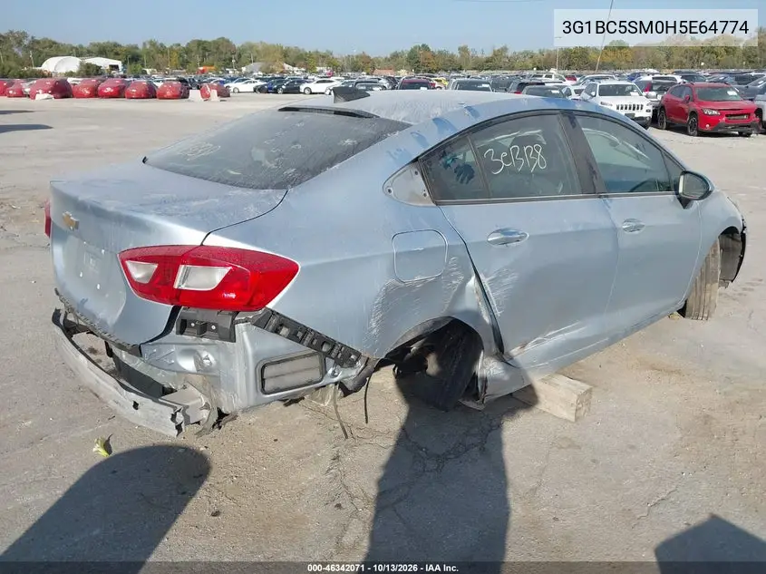 2017 CHEVROLET CRUZE VIN 3G1BC5SM0HS564774 — фото 4