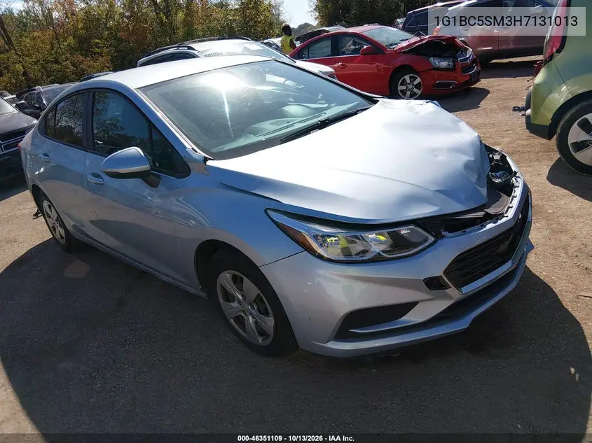 CHEVROLET CRUZE 2017, VIN 1G1BC5SM3H7131013
