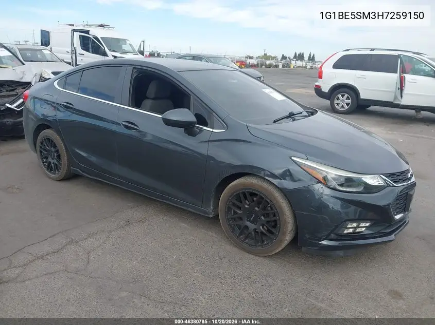 CHEVROLET CRUZE 2017, VIN 1G1BE5SM3H7259150