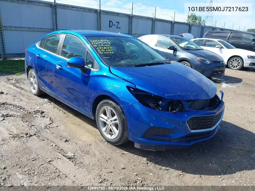 CHEVROLET CRUZE 2018, VIN 1G1BE5SM0J7217623
