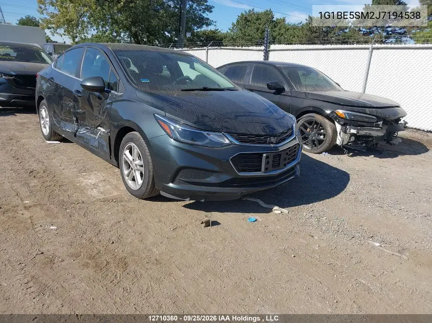 CHEVROLET CRUZE 2018, VIN 1G1BE5SM2J7194538