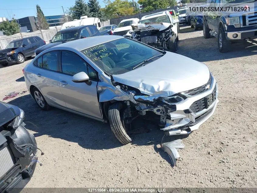 CHEVROLET CRUZE 2018, VIN 1G1BC5SMXJ7182921
