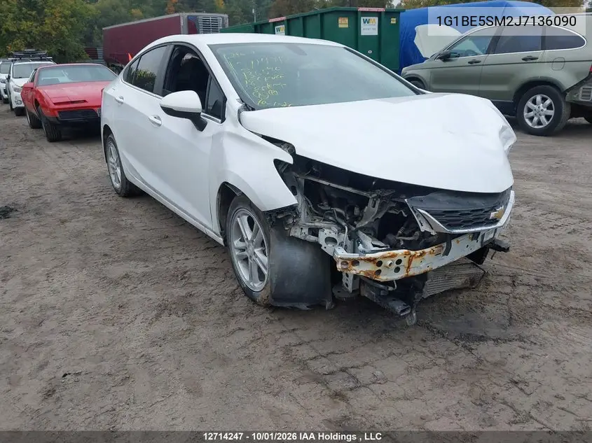 CHEVROLET CRUZE 2018, VIN 1G1BE5SM2J7136090