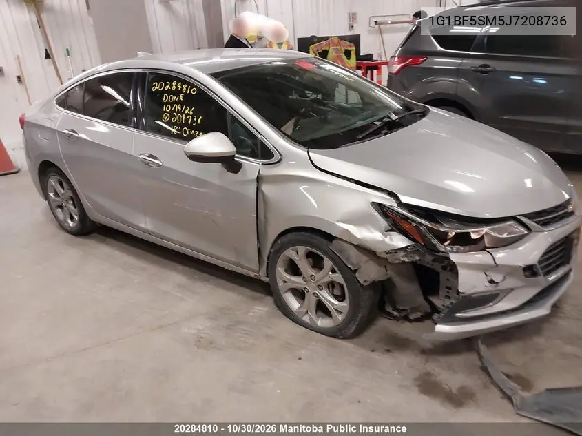 CHEVROLET CRUZE 2018, VIN 1G1BF5SM5J7208736