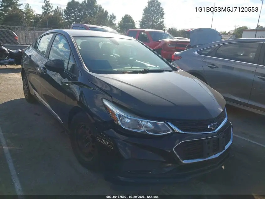 CHEVROLET CRUZE 2018, VIN 1G1BC5SM5J7120553