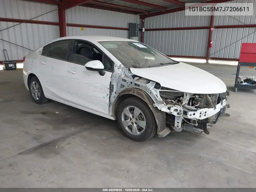 CHEVROLET CRUZE 2018, VIN 1G1BC5SM7J7206611