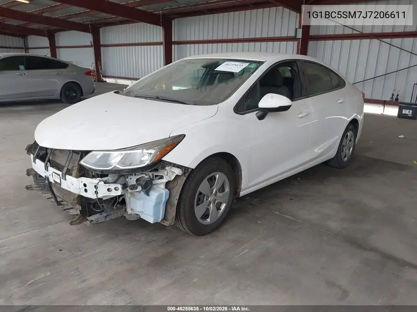 2018 CHEVROLET CRUZE VIN 1G1BC5SM7J7206611 — фото 2