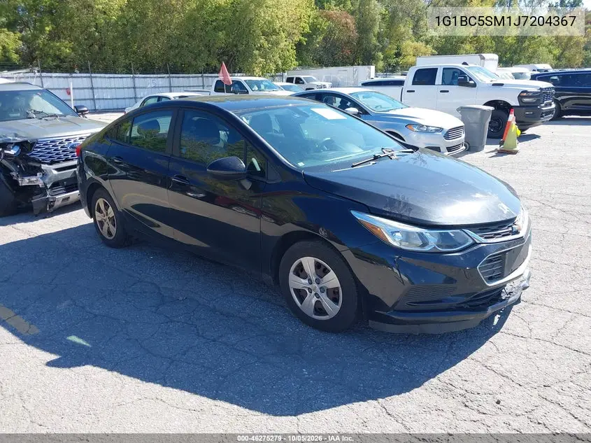 CHEVROLET CRUZE 2018, VIN 1G1BC5SM1J7204367