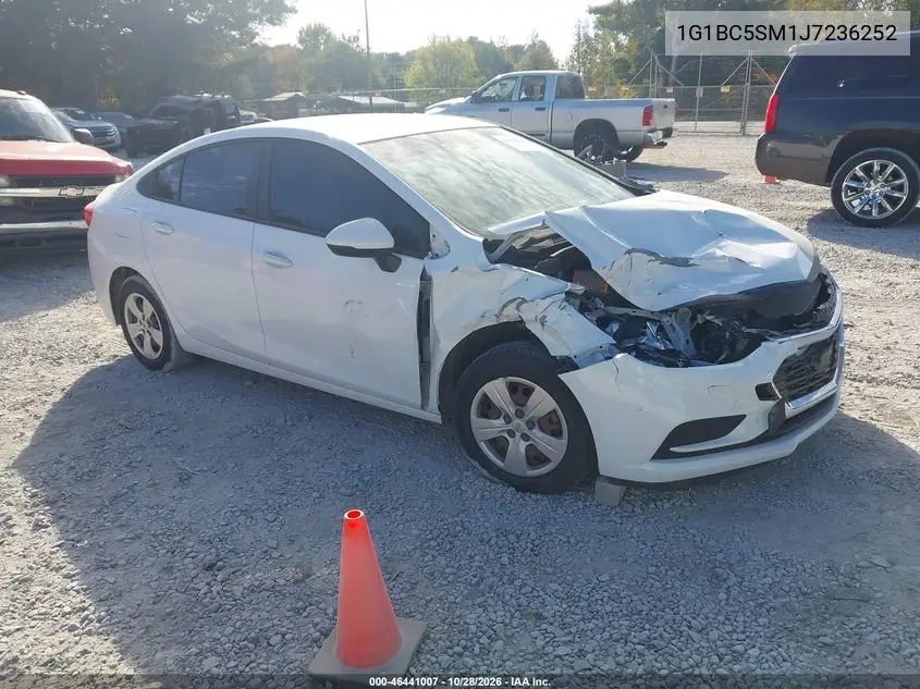 CHEVROLET CRUZE 2018, VIN 1G1BC5SM1J7236252