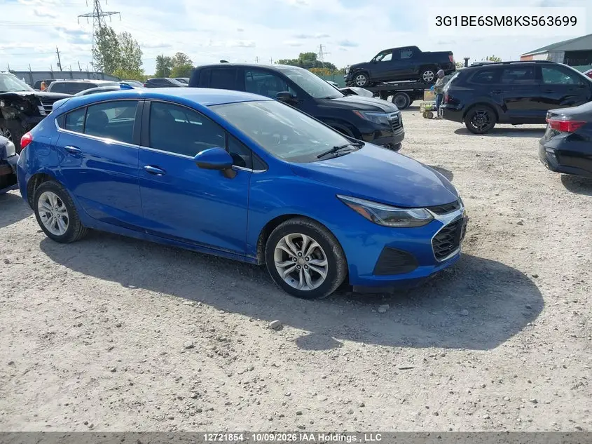 CHEVROLET CRUZE 2019, VIN 3G1BE6SM8KS563699