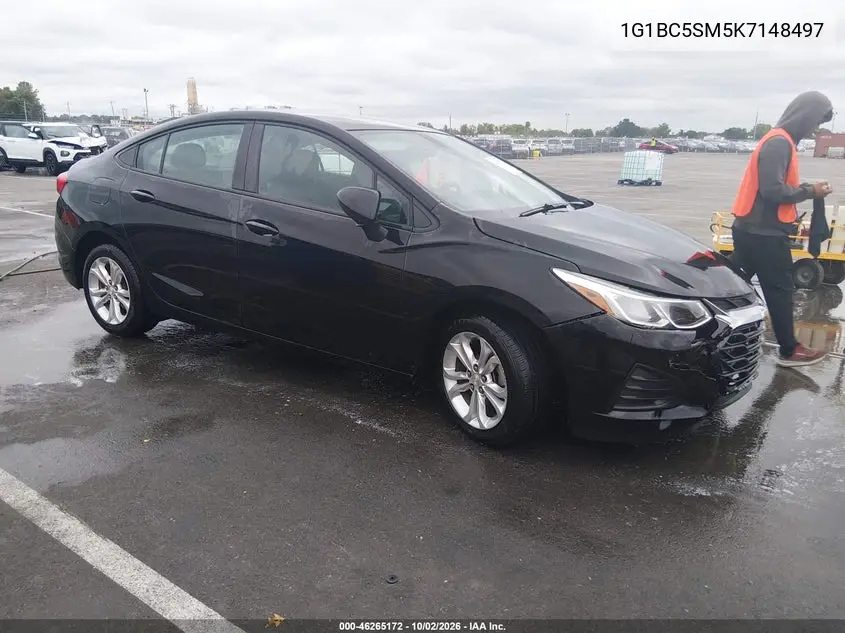 CHEVROLET CRUZE 2019, VIN 1G1BC5SM5K7148497
