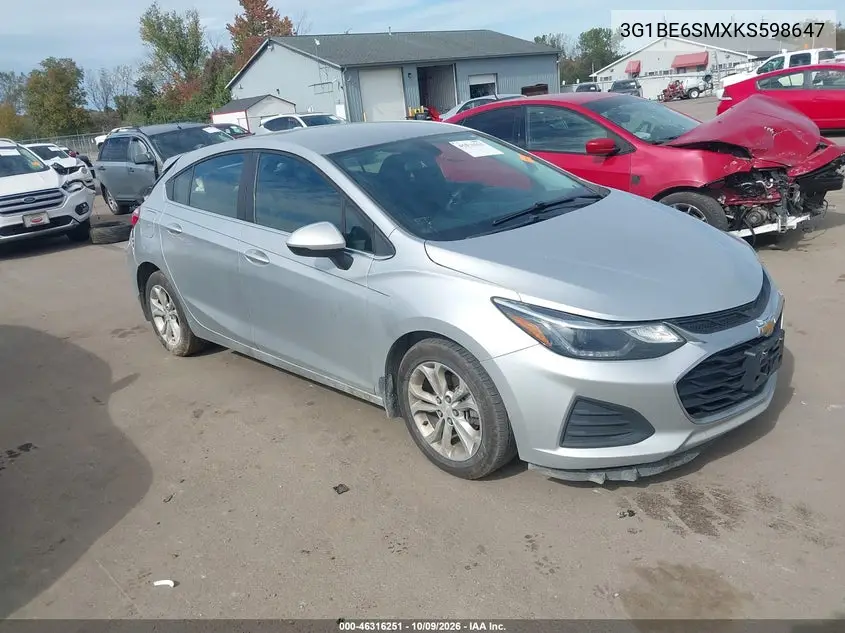 CHEVROLET CRUZE 2019, VIN 3G1BE6SMXKS598647