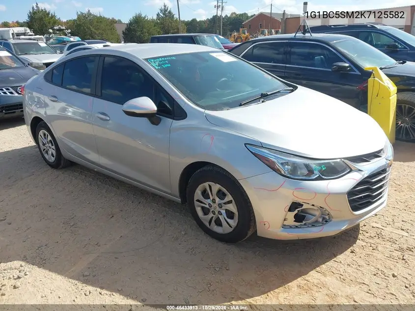 CHEVROLET CRUZE 2019, VIN 1G1BC5SM2K7125582