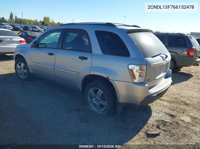 2006 CHEVROLET EQUINOX VIN 2CNDL13F766152478 — фото 3