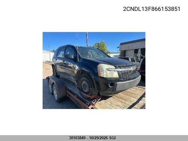 CHEVROLET EQUINOX 2006, VIN 2CNDL13F866153851
