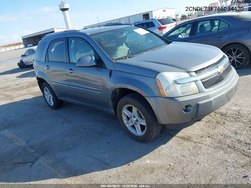 CHEVROLET EQUINOX 2006, VIN 2CNDL73F766034420