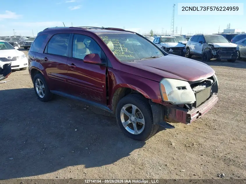 CHEVROLET EQUINOX 2007, VIN 2CNDL73F576224959