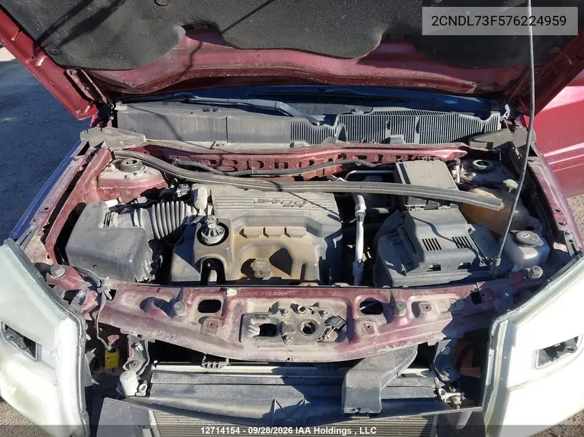 2007 CHEVROLET EQUINOX VIN 2CNDL73F576224959 — фото 10
