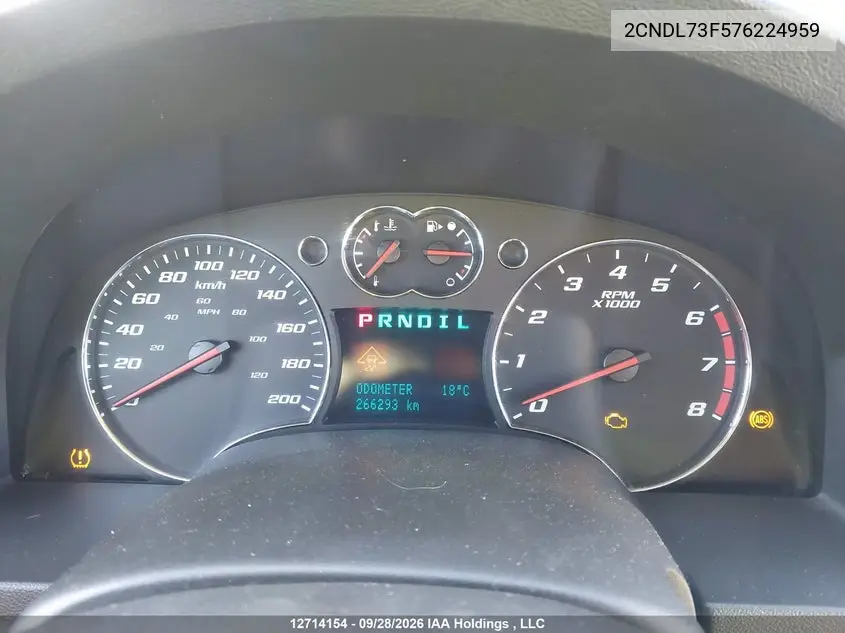 2007 CHEVROLET EQUINOX VIN 2CNDL73F576224959 — фото 7