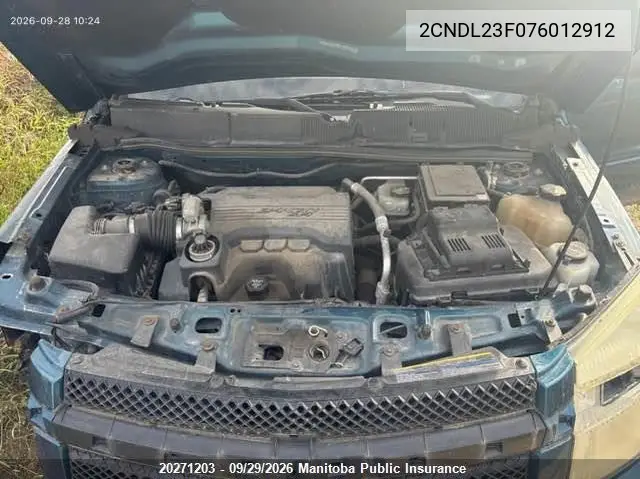 2007 CHEVROLET EQUINOX VIN 2CNDL23F076012912 — фото 10