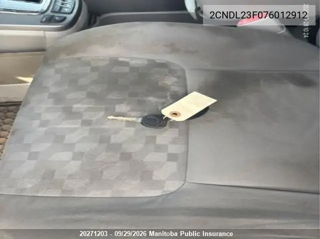 2007 CHEVROLET EQUINOX VIN 2CNDL23F076012912 — фото 11