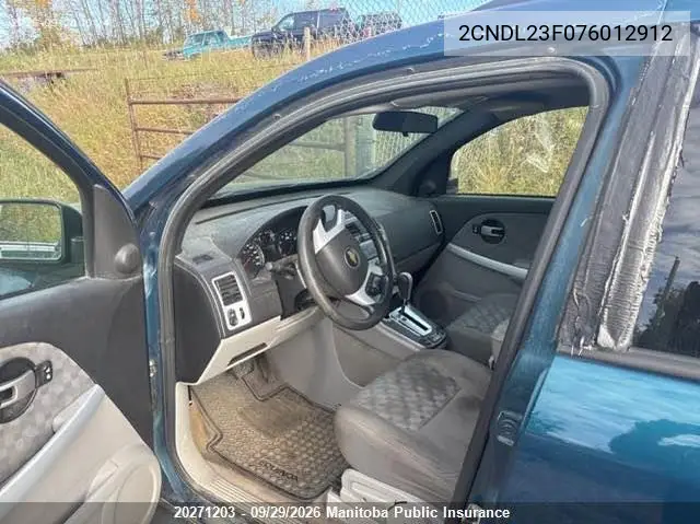 2007 CHEVROLET EQUINOX VIN 2CNDL23F076012912 — фото 5