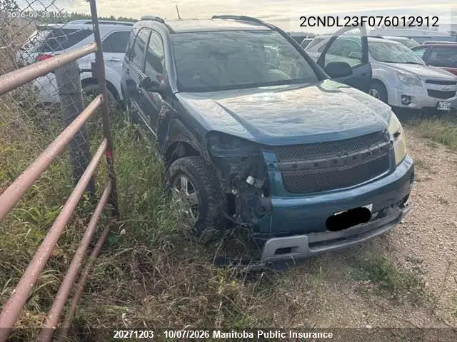 2007 CHEVROLET EQUINOX VIN 2CNDL23F076012912 — фото 6
