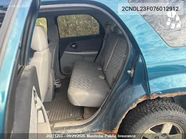 2007 CHEVROLET EQUINOX VIN 2CNDL23F076012912 — фото 8