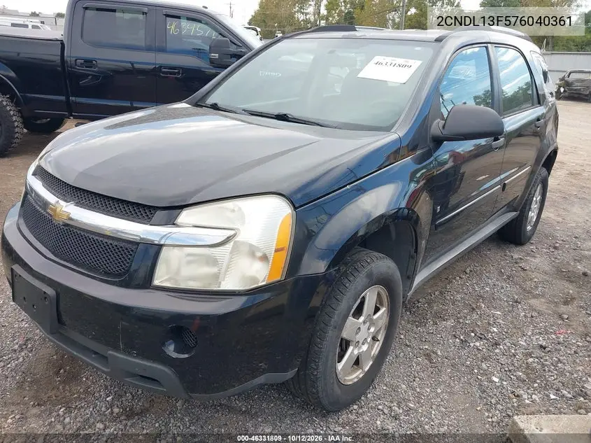 2007 CHEVROLET EQUINOX VIN 2CNDL13F576040361 — фото 2