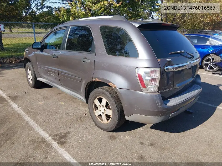 2007 CHEVROLET EQUINOX VIN 2CNDL13F476016567 — фото 3