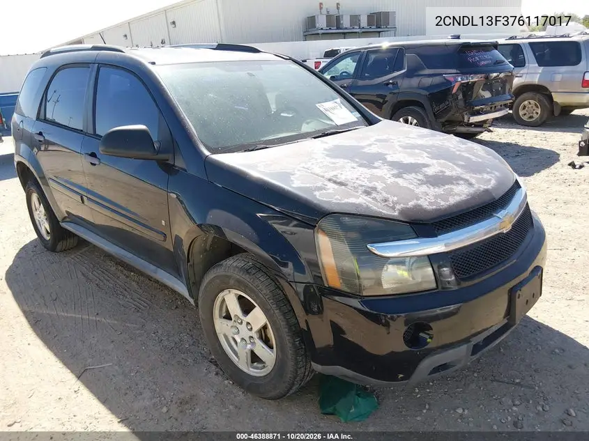 CHEVROLET EQUINOX 2007, VIN 2CNDL13F376117017