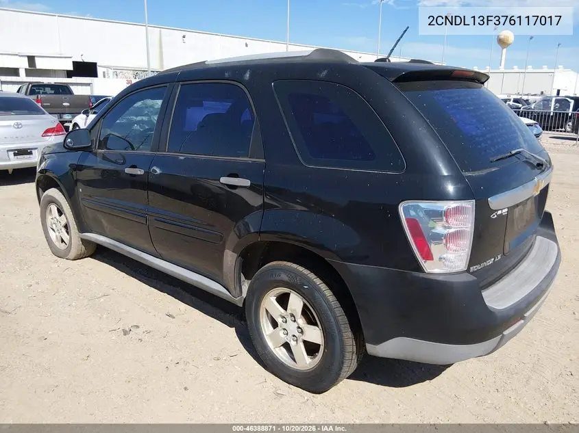 2007 CHEVROLET EQUINOX VIN 2CNDL13F376117017 — фото 3