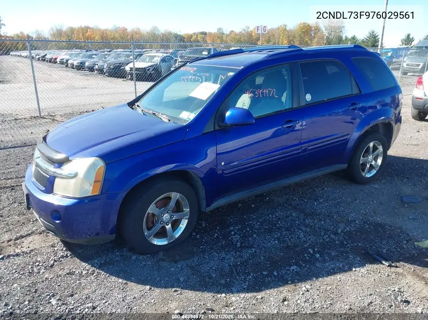 2007 CHEVROLET EQUINOX VIN 2CNDL73F976029561 — фото 2