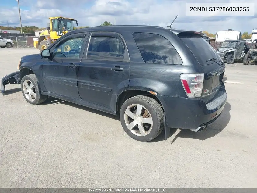2008 CHEVROLET EQUINOX VIN 2CNDL537286033255 — фото 3