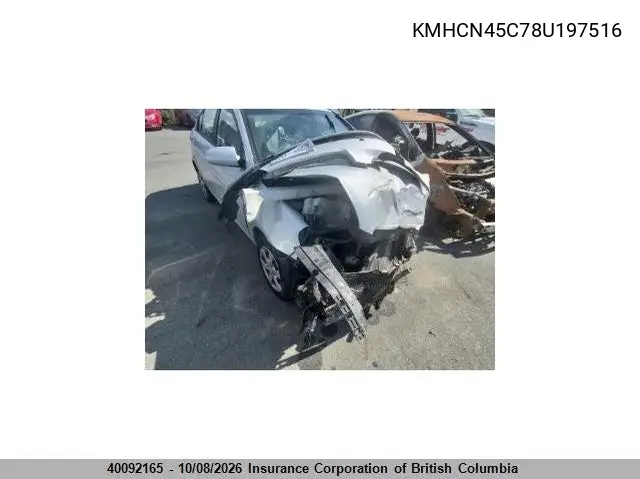 CHEVROLET EQUINOX 2008, VIN KMHCN45C78U197516