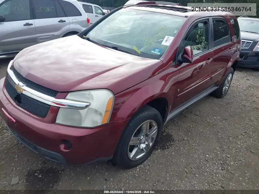 2008 CHEVROLET EQUINOX VIN 2CNDL33F586346764 — фото 2
