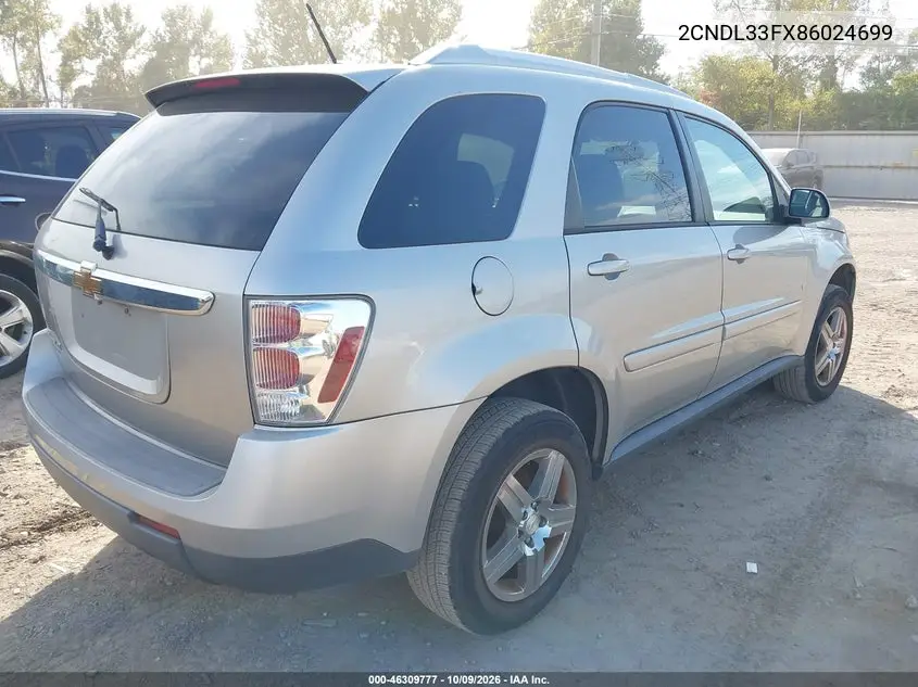 2008 CHEVROLET EQUINOX VIN 2CNDL33FX86024699 — фото 4